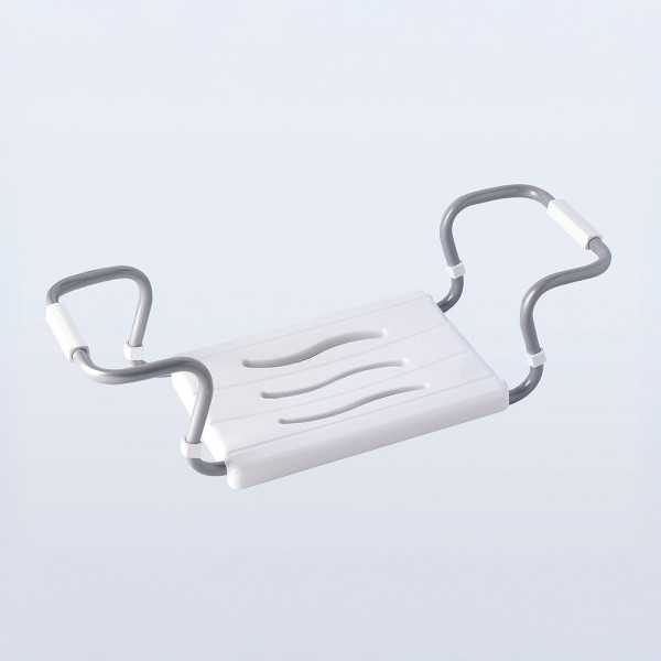 Asiento de Bañera Regulable (Minimo 55 cm, Máximo 70 cm), Blanco, Medida 55-70 x 26 x 18,7 cm BASICS