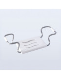 Asiento de Bañera Regulable (Minimo 55 cm, Máximo 70 cm), Blanco, Medida 55-70 x 26 x 18,7 cm BASICS
