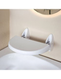 Asiento de Pared Plegable para Bañera, Blanco, 36 x 40 cm BASICS
