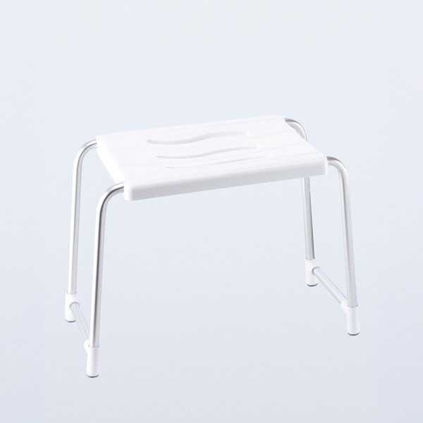Taburete de Baño, Blanco, 50 x 24 cm BASICS