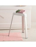 Taburete de Baño, Blanco, 25 x 29 x 45 cm BASICS
