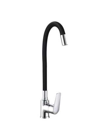 Grifo Monomando de Cocina Caño Alto Flexible Negro Serie Baiona EDM 2