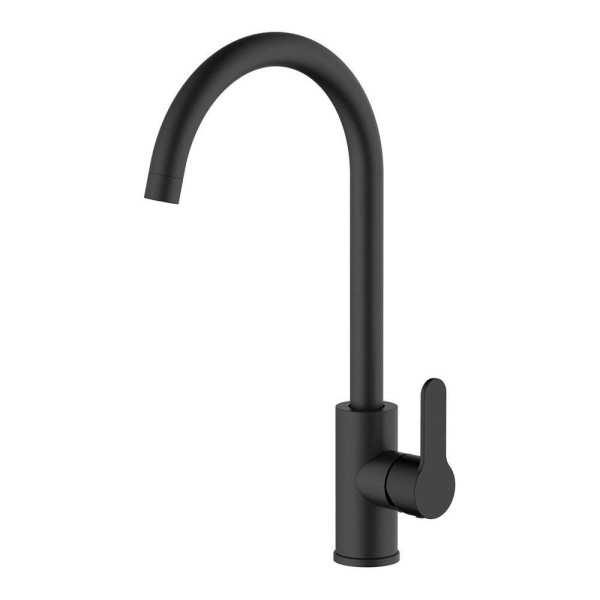 Grifo Monomando de Cocina Caño Alto Negro Mate Serie Miño VERHAL