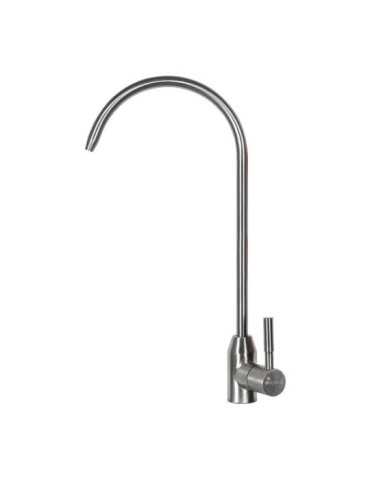Grifo Monomando de Cocina Caño Alto Osmosis Plateado Cepillado VERHAL