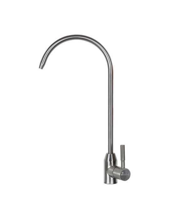 Grifo Monomando de Cocina Caño Alto Osmosis Plateado Cepillado VERHAL
