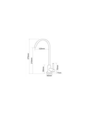 Grifo Monomando de Cocina Caño Alto Osmosis Plateado Cepillado VERHAL 2