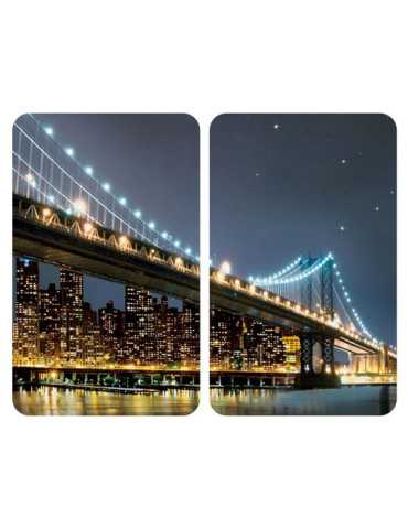 Placas Cobertoras de Vidrio Brooklyn Bridge 30 x 52 cm, 2 uds WENKO