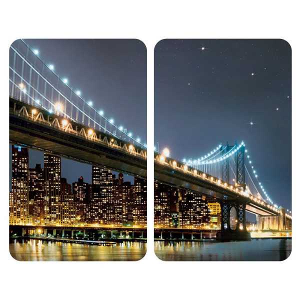 Placas Cobertoras de Vidrio Brooklyn Bridge 30 x 52 cm, 2 uds WENKO