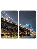 Placas Cobertoras de Vidrio Brooklyn Bridge 30 x 52 cm, 2 uds WENKO