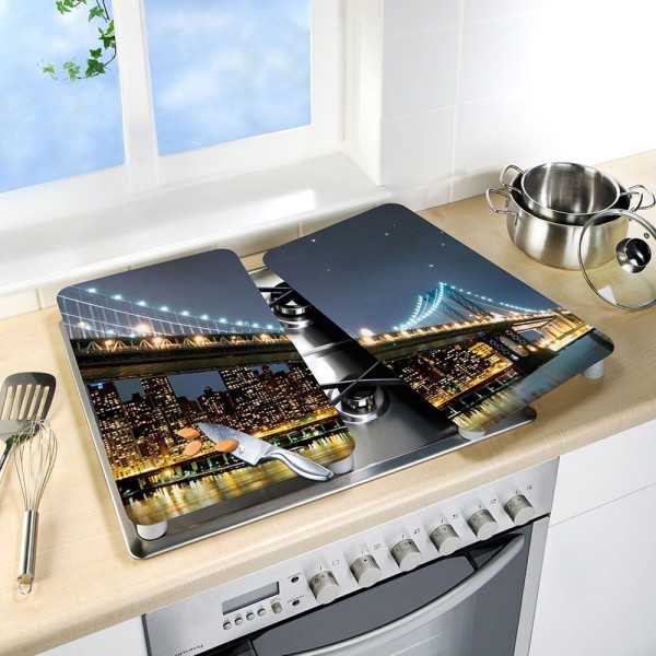 Placas Cobertoras de Vidrio Brooklyn Bridge 30 x 52 cm, 2 uds WENKO