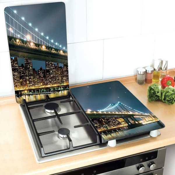 Placas Cobertoras de Vidrio Brooklyn Bridge 30 x 52 cm, 2 uds WENKO