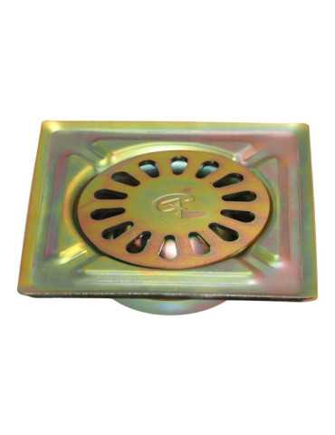 Sumidero de Patio, Acero Bicromatado, Iron, 15 x 15 cm FUN AND GO