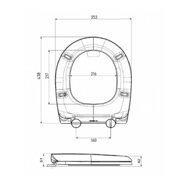 Tapa WC Volga PRHIE