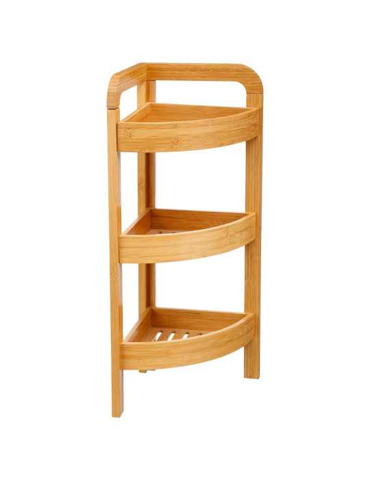 Organizador Esquinero 3 Niveles Bambú 23 x 23 x 61 cm 5FIVE