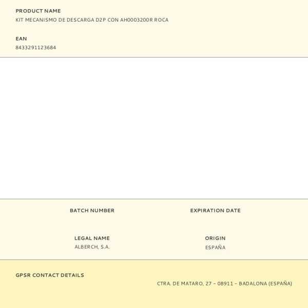 Kit Mecanismo de Descarga D2P con AH0003200R ROCA