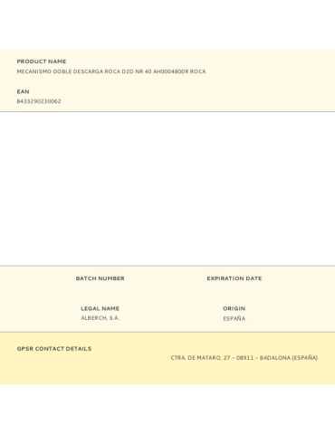 Mecanismo Doble Descarga D2D Nr 40 AH0004800R ROCA 2