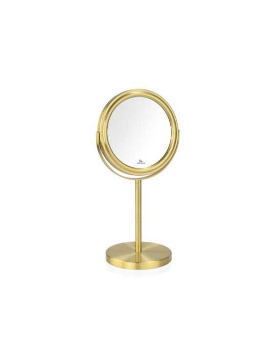 Espejo Redondo Pie Metal Dorado Ø17 cm X5AU ANDREA HOUSE