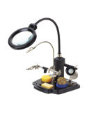 Soporte para Soldador con Lupa, Luz y Pinzas de Cocodrilo NIMO