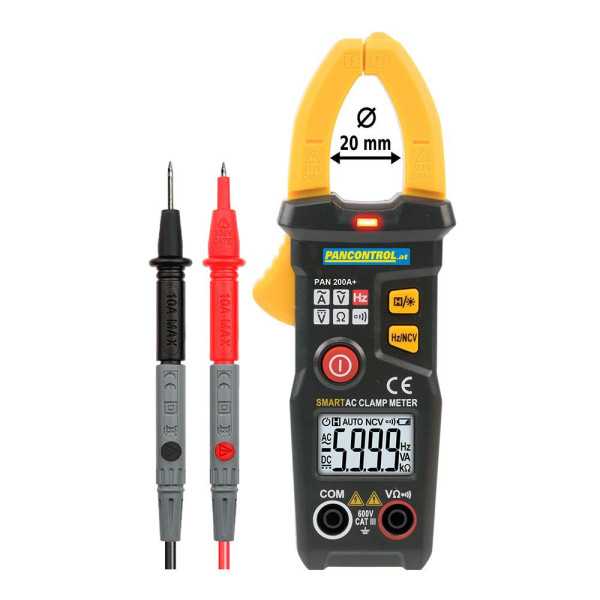 Pinza Amperimétrica Digital AC Pan 200A PANCONTROL
