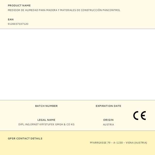 Medidor de Humedad para Madera, Materiales de Construcción y Papel PANCONTROL