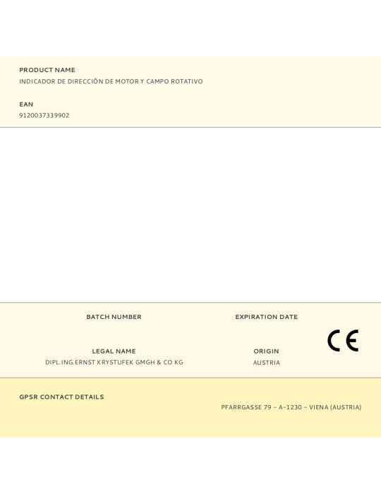 Indicador de Dirección de Motor y Campo Rotativo PANCONTROL