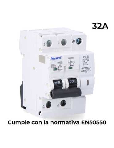 Iga 2P 32A C 10KA - Protector de Sobretension Permanente Segun Normativa EN-50550 y Transitorio 5-15KA 275V REVALCO