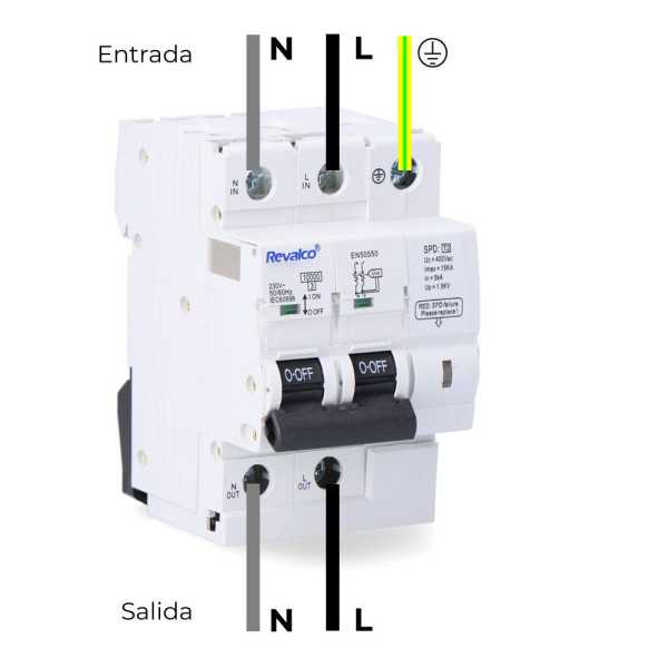 Iga 2P 32A C 10KA - Protector de Sobretension Permanente Segun Normativa EN-50550 y Transitorio 5-15KA 275V REVALCO