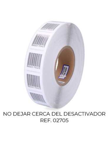 Pack 2000 Etiquetas Anti Robo 410 Blanca Código de Barras 7909949 CHECKPOINT