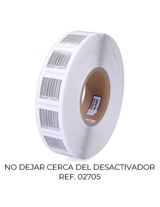 Pack 2000 Etiquetas Anti Robo 410 Blanca Código de Barras 7909949 CHECKPOINT