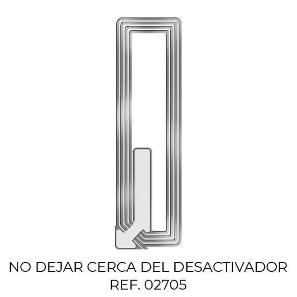 Pack 2000 Etiquetas Anti Robo 3210 Transparente 1,9X6,5cm 7223155 CHECKPOINT