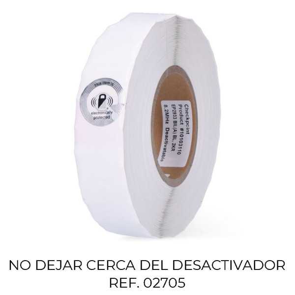 Pack 2000 Etiquetas 2933 Tamper Ø3,3cm Imagen Candado 10103110 CHECKPOINT