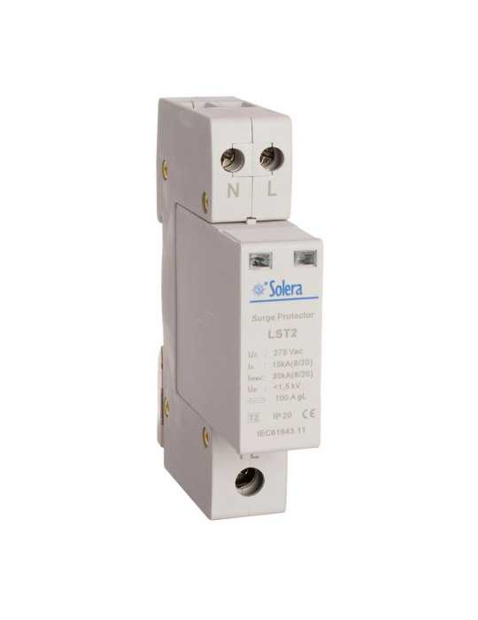 Protector Sobretension 1P+N 15kA 275V Transitorio 1 Modulo (Retractilado) LST2 SOLERA