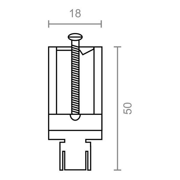 Grapas Sujeción Fregadero GRP03, Acero, Acabado Niquelado, 50 x 18 mm, 6 uds, Blister EDM