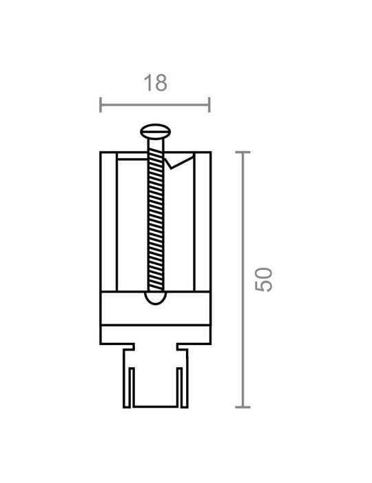 Grapas Sujeción Fregadero GRP03, Acero, Acabado Niquelado, 50 x 18 mm, 6 uds, Blister EDM