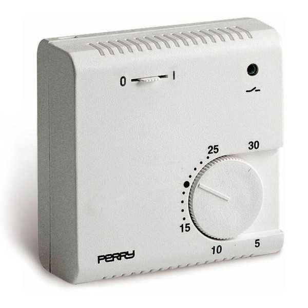 Termostato Electrónico de Expansión de Gas con Luz Piloto y Selector "On/Off" Serie Teg PERRY