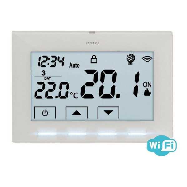 Cronotermostato WIFI 230 V Blanco PERRY