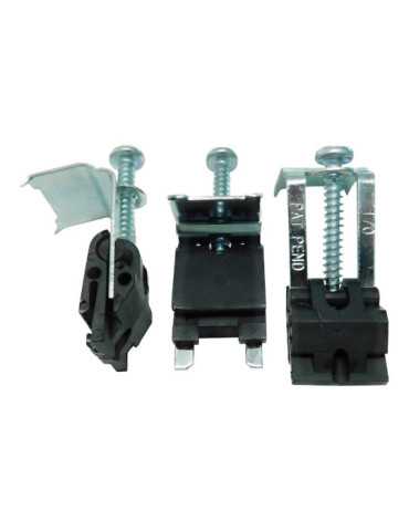 Grapas Sujeción Fregadero GRP04, Acero, Acabado Niquelado, 47 x 18 mm, 6 uds, Blister EDM