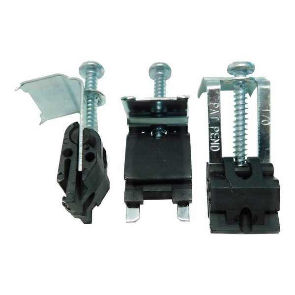 Grapas Sujeción Fregadero GRP04, Acero, Acabado Niquelado, 47 x 18 mm, 6 uds, Blister EDM