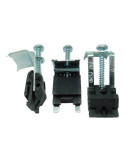 Grapas Sujeción Fregadero GRP04, Acero, Acabado Niquelado, 47 x 18 mm, 6 uds, Blister EDM