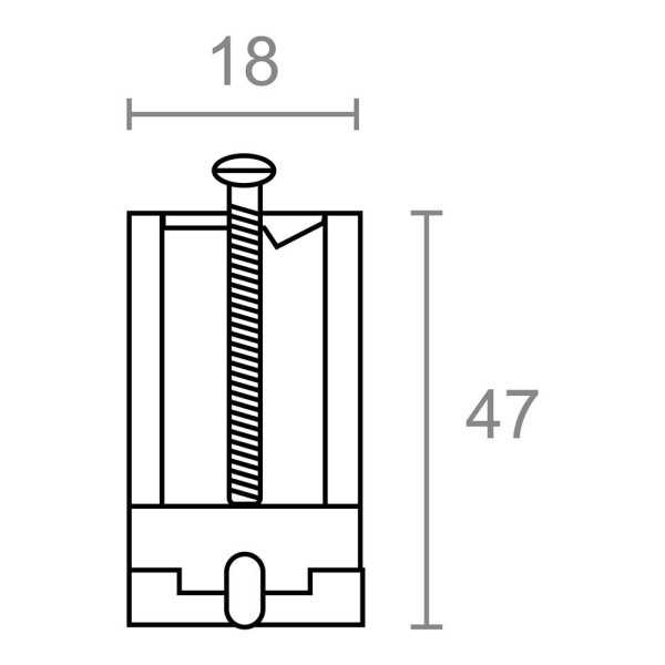 Grapas Sujeción Fregadero GRP04, Acero, Acabado Niquelado, 47 x 18 mm, 6 uds, Blister EDM