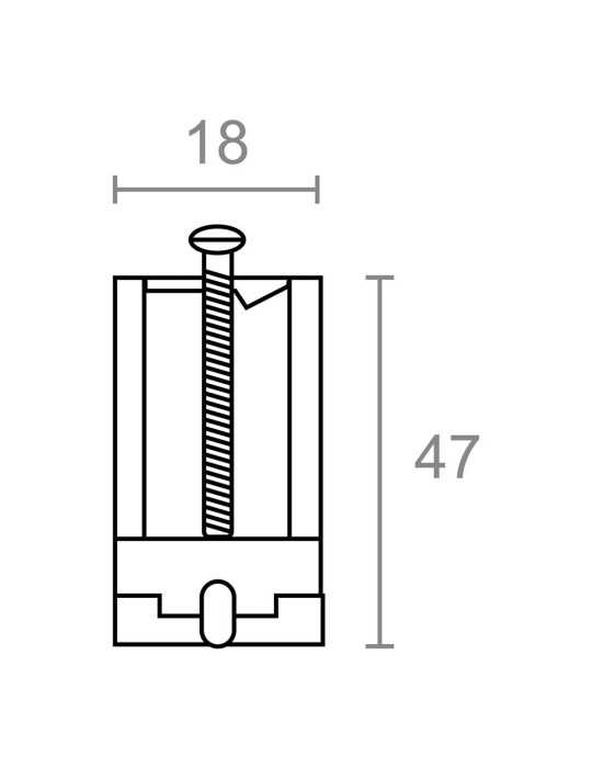 Grapas Sujeción Fregadero GRP04, Acero, Acabado Niquelado, 47 x 18 mm, 6 uds, Blister EDM