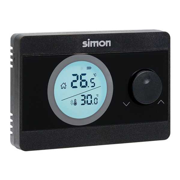Termostato Digital On/Off, Negro SIMON
