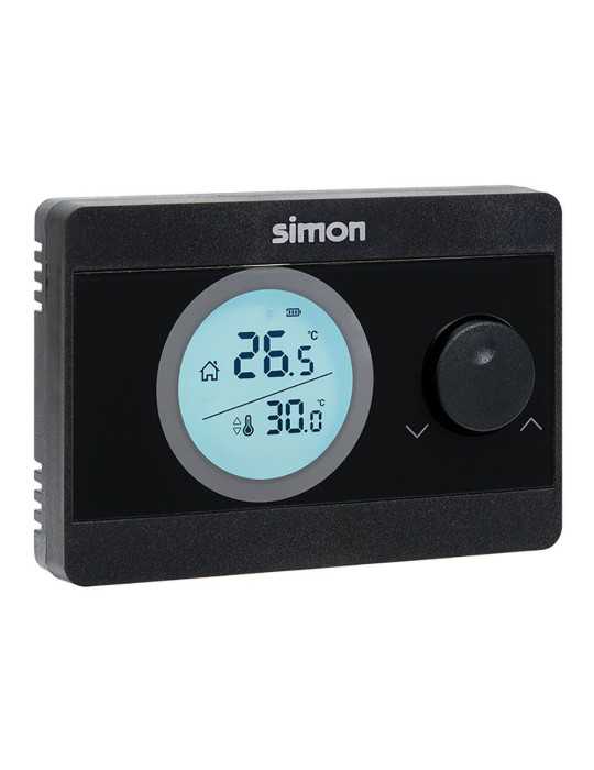 Termostato Digital On/Off, Negro SIMON