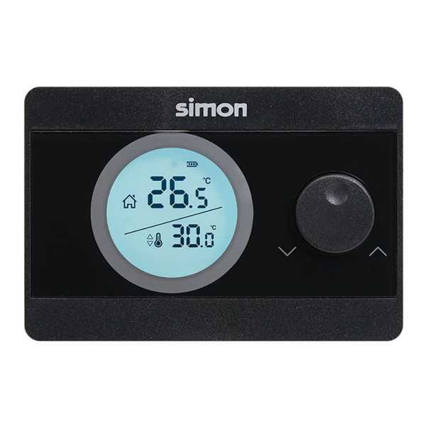 Termostato Digital On/Off, Negro SIMON