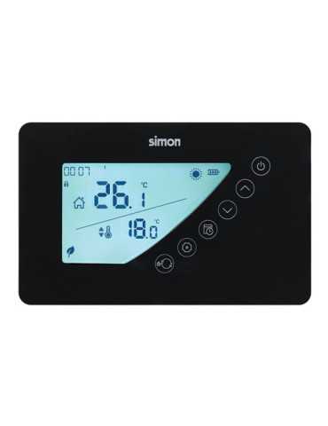 Termostato Digital con Programación Semanal, Negro SIMON 2