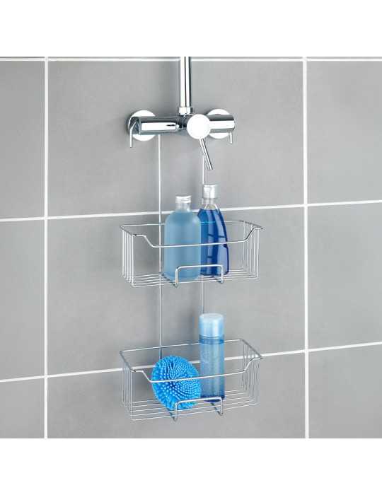 Cesto para la Ducha Doble Piso, Milo, 25 x 14 x 55 cm WENKO