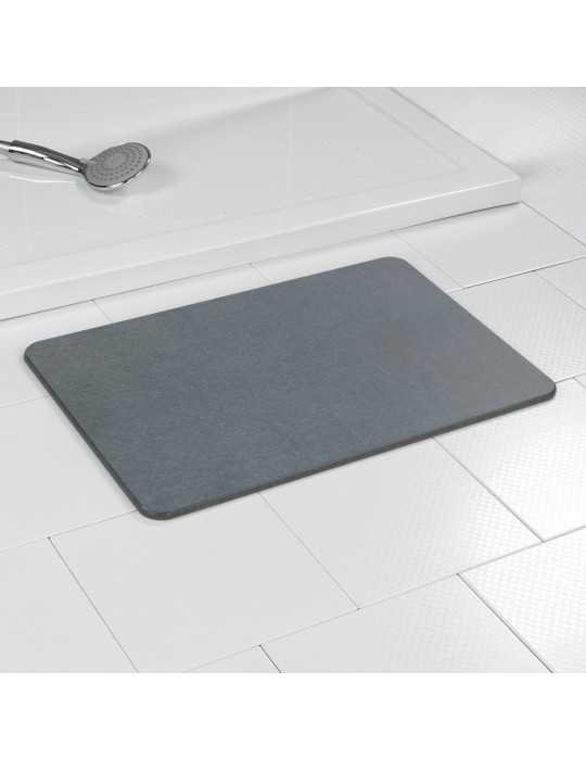 Alfombra de Baño Antideslizante de Diatomita, Gris, 60 x 39 cm WENKO