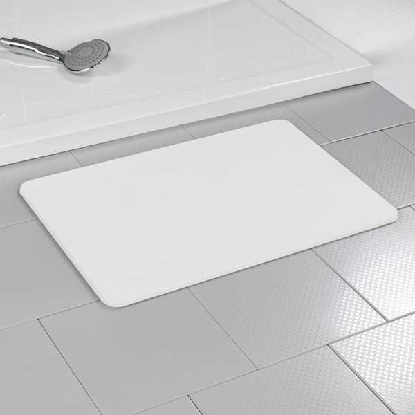 Alfombra de Baño Antideslizante de Diatomita, Blanco, 60 x 39 cm WENKO