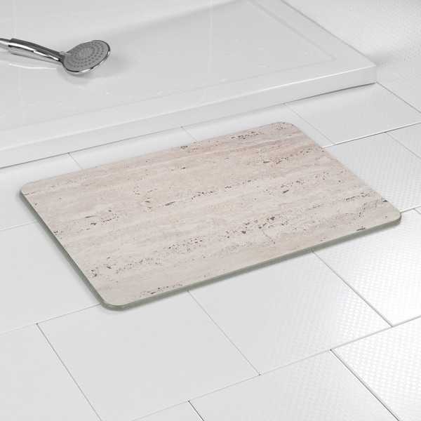 Alfombra de Baño Antideslizante de Diatomita, Granito, 60 x 39 cm WENKO
