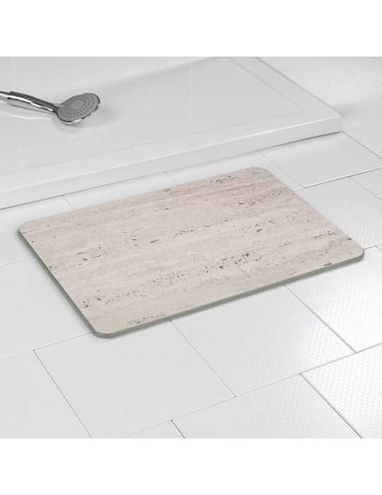 Alfombra de Baño Antideslizante de Diatomita, Granito, 60 x 39 cm WENKO